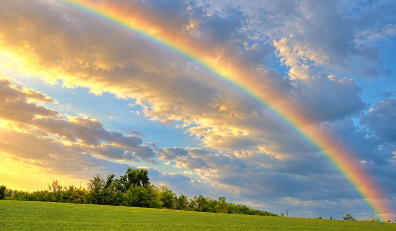 L'arcobaleno dopo la pioggia