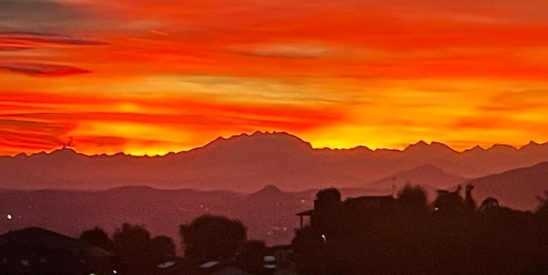 Tramonto infuocato